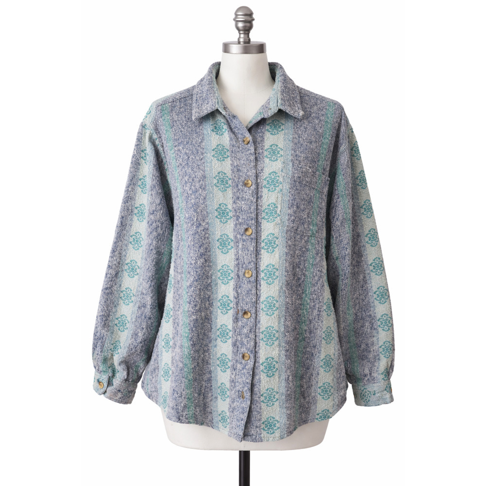 Venezia Vintage Heavy Flannel Western Boho Shirt Cotton Coastal Cowgirl 18/20